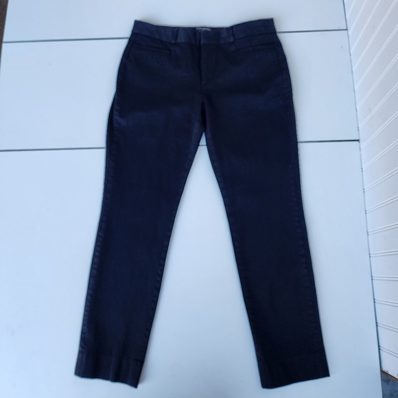 Banana Republic Size 6 Sloan Curvy Fit Slim Mid Waist Ankle Pant Trouser Black - Picture 3 of 12